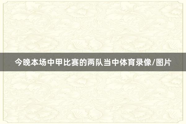 今晚本场中甲比赛的两队当中体育录像/图片